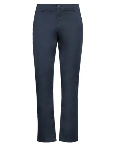 Armani Exchange Man Pants Navy Size 34 Cotton, Elastane In Navy Blue