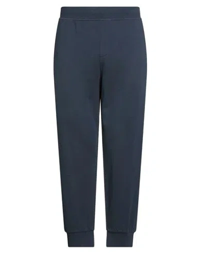 Armani Exchange Man Pants Navy Size Xl Cotton, Linen, Elastane In Blue