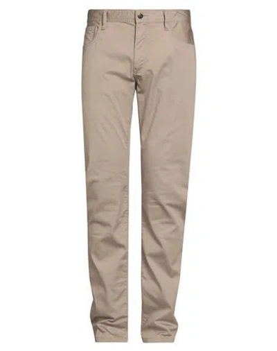 Armani Exchange Man Pants Sand Size 29w-34l Cotton, Polyester, Elastane In Silver