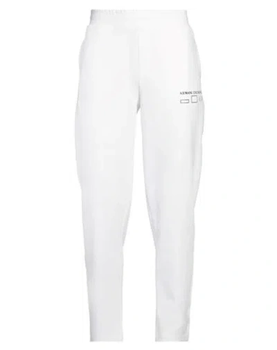 Armani Exchange Man Pants White Size M Polyester, Cotton, Elastane