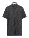 Armani Exchange 男士新潮前卫斯文满印logo短袖polo衫 In Black