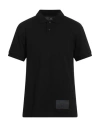 Armani Exchange Man Polo Shirt Black Size L Cotton In Black
