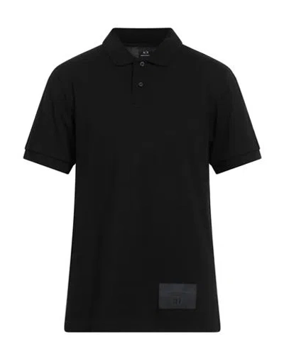 Armani Exchange Man Polo Shirt Black Size L Cotton