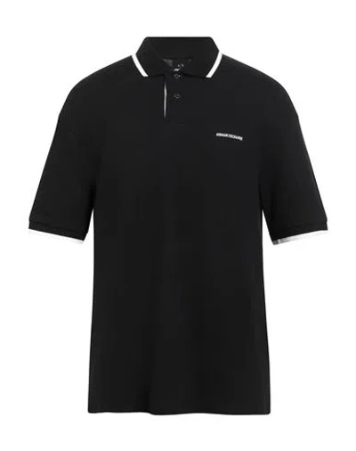 Armani Exchange Man Polo Shirt Black Size L Cotton