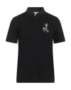 Armani Exchange Man Polo Shirt Black Size L Cotton In Black