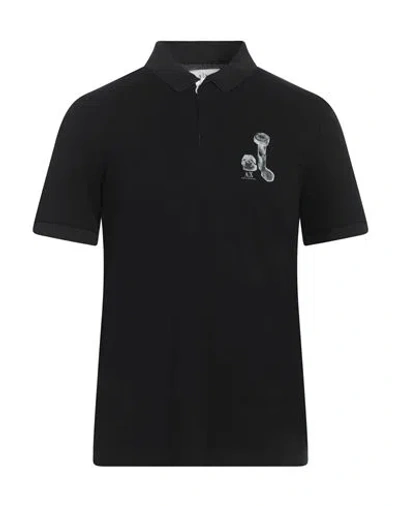 Armani Exchange Man Polo Shirt Black Size L Cotton