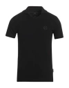 Armani Exchange Man Polo Shirt Black Size M Cotton, Elastane In Black