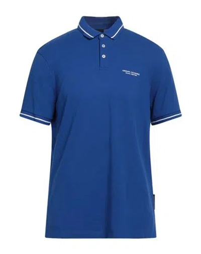 Armani Exchange Polo Shirt  Men Color Royal Blue