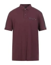 Armani Exchange Man Polo Shirt Burgundy Size L Cotton, Elastane In Red
