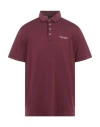 Armani Exchange Man Polo Shirt Burgundy Size L Cotton In Red