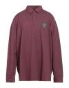 Armani Exchange Man Polo Shirt Burgundy Size L Cotton In Red