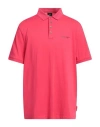 Armani Exchange Man Polo Shirt Coral Size Xxl Cotton In Red