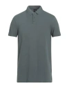 Armani Exchange Man Polo Shirt Dark Green Size M Cotton In Blue