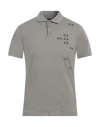 Armani Exchange Man Polo Shirt Dove Grey Size L Cotton