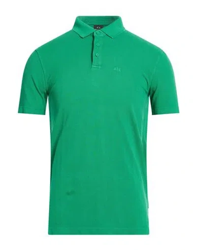 Armani Exchange Man Polo Shirt Green Size Xs Cotton