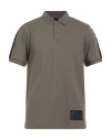 Armani Exchange Man Polo Shirt Khaki Size L Cotton In Brown