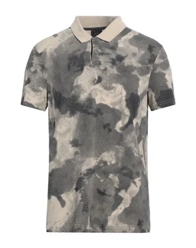 Armani Exchange Man Polo Shirt Khaki Size L Cotton, Elastane In Beige