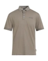 Armani Exchange Man Polo Shirt Khaki Size L Cotton In Green