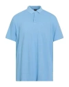 Armani Exchange Man Polo Shirt Light Blue Size Xxl Cotton