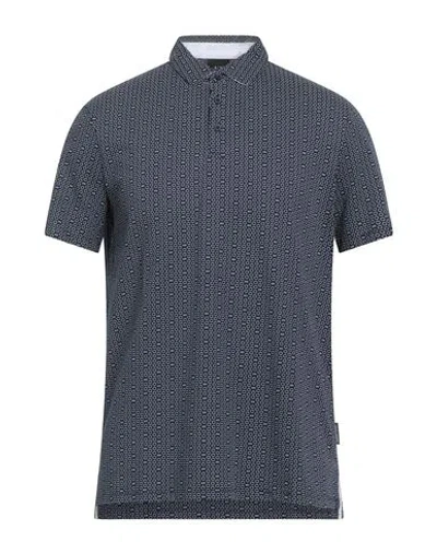 Armani Exchange Man Polo Shirt Midnight Blue Size L Cotton