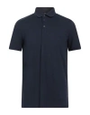 Armani Exchange Man Polo Shirt Midnight Blue Size L Cotton In Blue