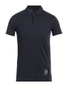 Armani Exchange Man Polo Shirt Midnight Blue Size S Cotton In Blue