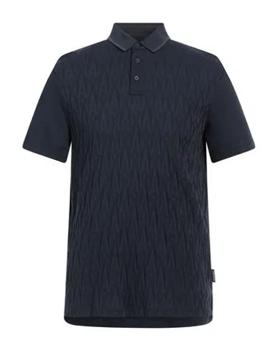 Armani Exchange Man Polo Shirt Navy Blue Size M Cotton