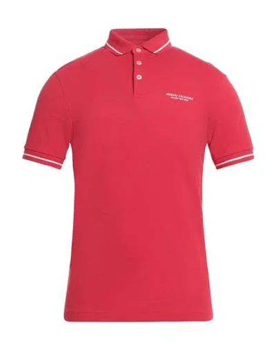 Armani Exchange Man Polo Shirt Red Size Xs Cotton