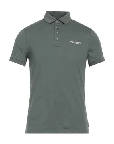 Armani Exchange Man Polo Shirt Dark Green Size S Cotton