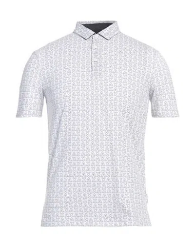 Armani Exchange Man Polo Shirt White Size L Cotton