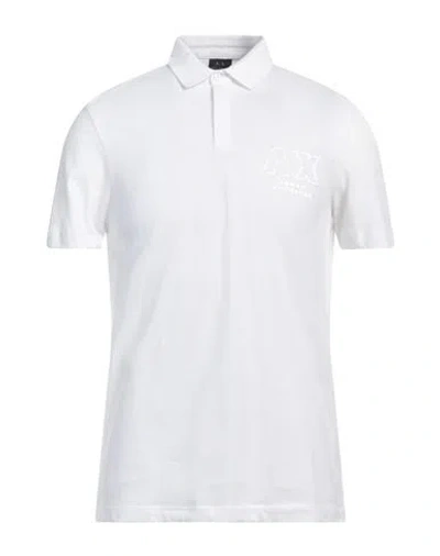 ARMANI EXCHANGE ARMANI EXCHANGE MAN POLO SHIRT WHITE SIZE L COTTON