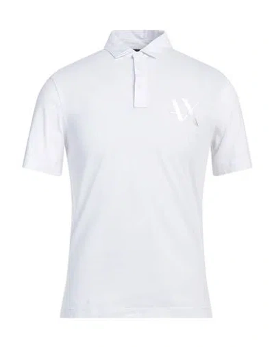 Armani Exchange Man Polo Shirt White Size L Cotton