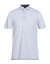 Armani Exchange Man Polo Shirt White Size L Cotton In Blue