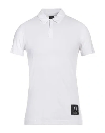 Armani Exchange Man Polo Shirt White Size M Cotton