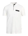 Armani Exchange Man Polo Shirt White Size M Cotton, Elastane
