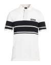 Armani Exchange Man Polo Shirt White Size Xs Cotton, Polyester, Elastane In White