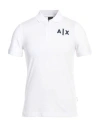 Armani Exchange Man Polo Shirt White Size S Cotton In White