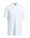 Armani Exchange Man Polo Shirt White Size S Cotton, Polyester