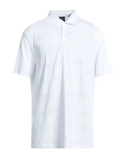 Armani Exchange Man Polo Shirt White Size S Cotton, Polyester