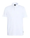 Armani Exchange Man Polo Shirt White Size Xl Cotton, Polyester