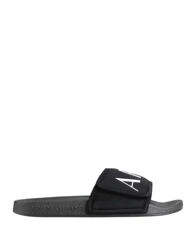 Armani Exchange Sandals Black Polyester