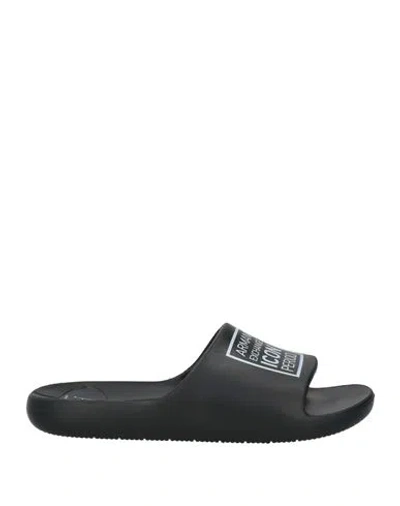 Armani Exchange Man Sandals Black Size 8 Eva (ethylene - Vinyl - Acetate)