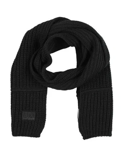 Armani Exchange Man Scarf Black Size - Wool, Acrylic