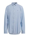 Armani Exchange Man Shirt Azure Size Xxl Cotton In Blue