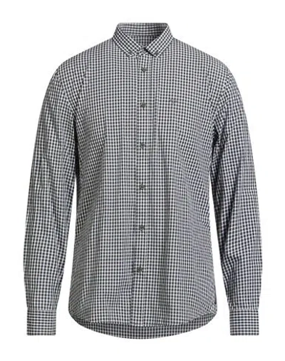 Armani Exchange Man Shirt Black Size L Cotton In Gray