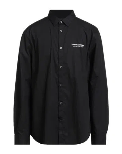 Armani Exchange Man Shirt Black Size L Cotton