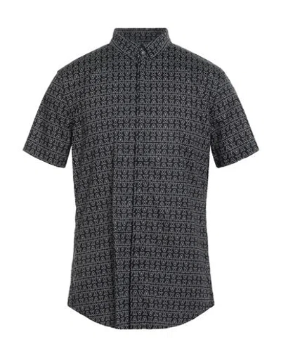 Armani Exchange Man Shirt Black Size L Cotton, Elastane