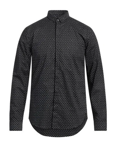 Armani Exchange Man Shirt Black Size M Cotton, Elastane