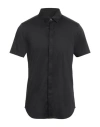 Armani Exchange Man Shirt Black Size M Cotton, Elastane