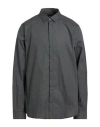 Armani Exchange Man Shirt Black Size S Cotton, Elastane In Gray